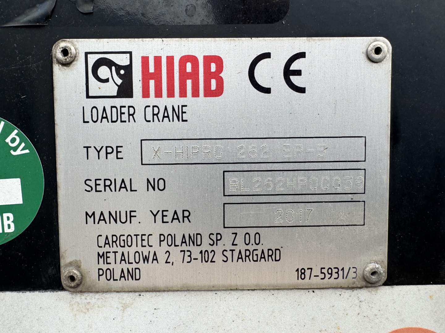 Volvo FH500 6x2*4 Hiab 262 EP-5 Euro 6