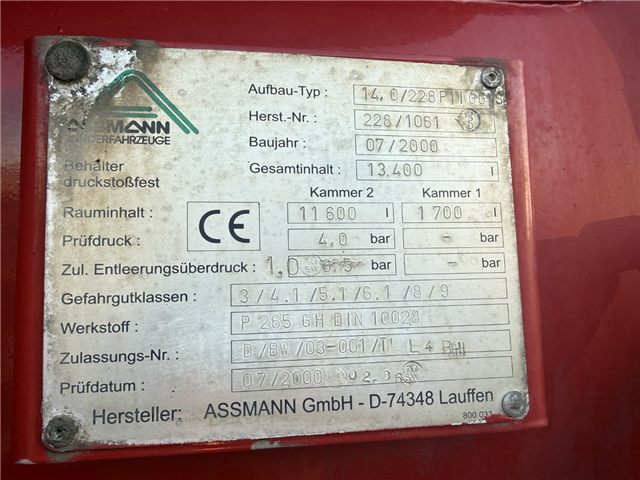 Scania 114G 380 8x2*6 Assmann 14 m3 Slamsuger