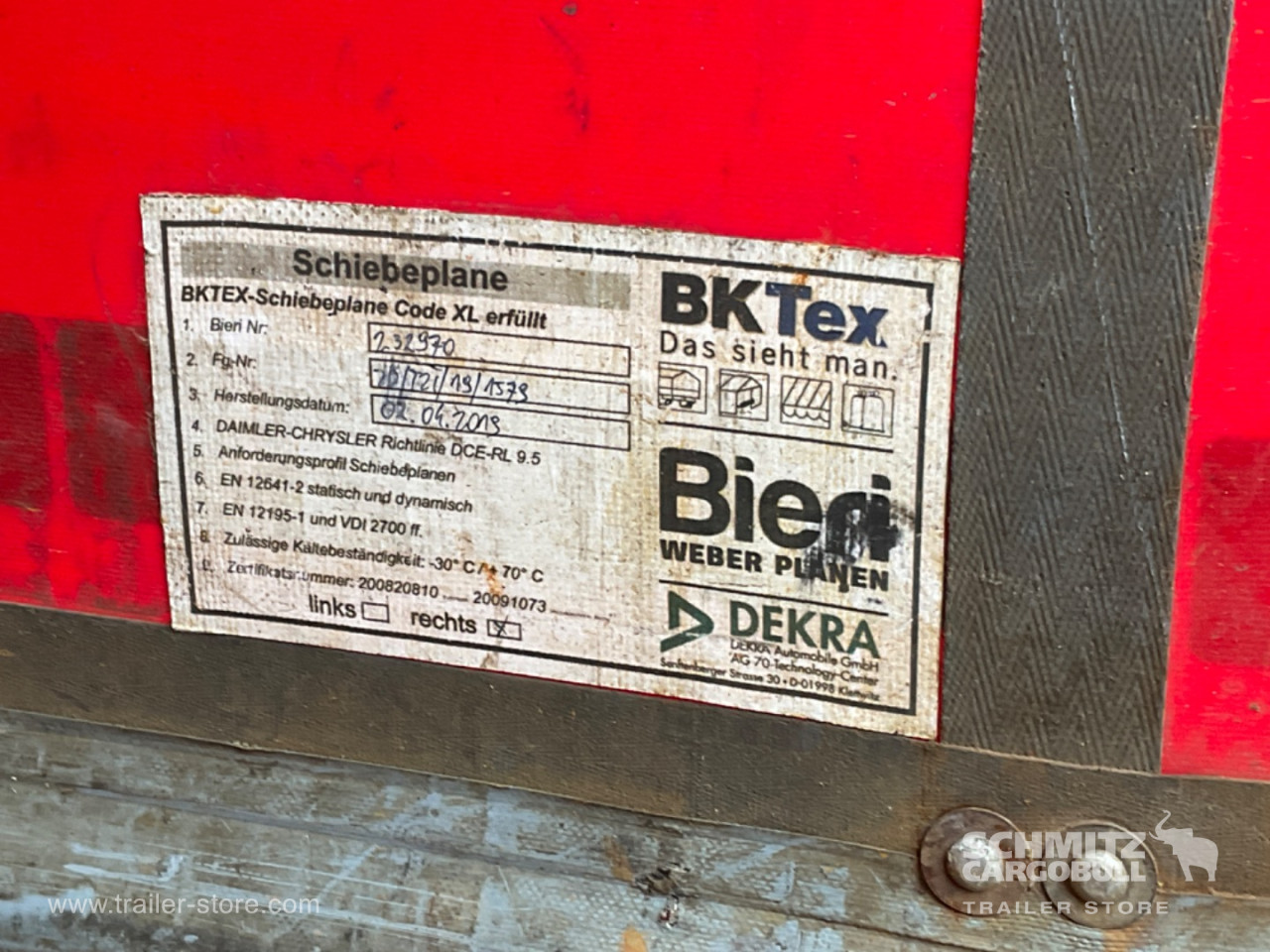 Semi Curtainsider Standard Holder til gaffeltruck