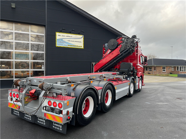 Volvo FM500 Globe Hiab X-Hipro 302 E6 kran og Sawo hejs