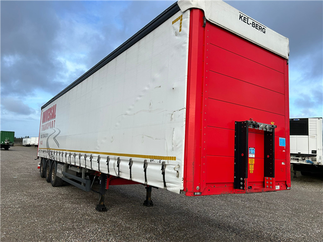 Kelberg 3 aks. gardintrailer m. truckbeslag