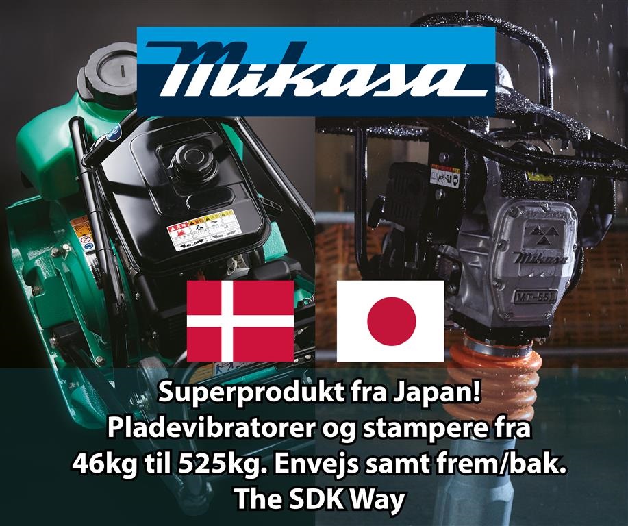 Mikasa MTX 60 Demomodel 64kg. Honda GX. Afvibreret håndtag. Kontakt Andreas Pihl på 24867645