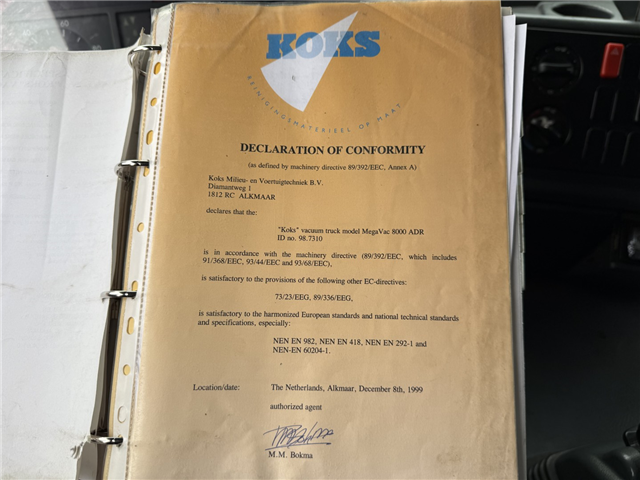 Mercedes Actros 4140 8x4 KOKS MEGAVAC 8000 ADR 13.500 l. Tørsuger