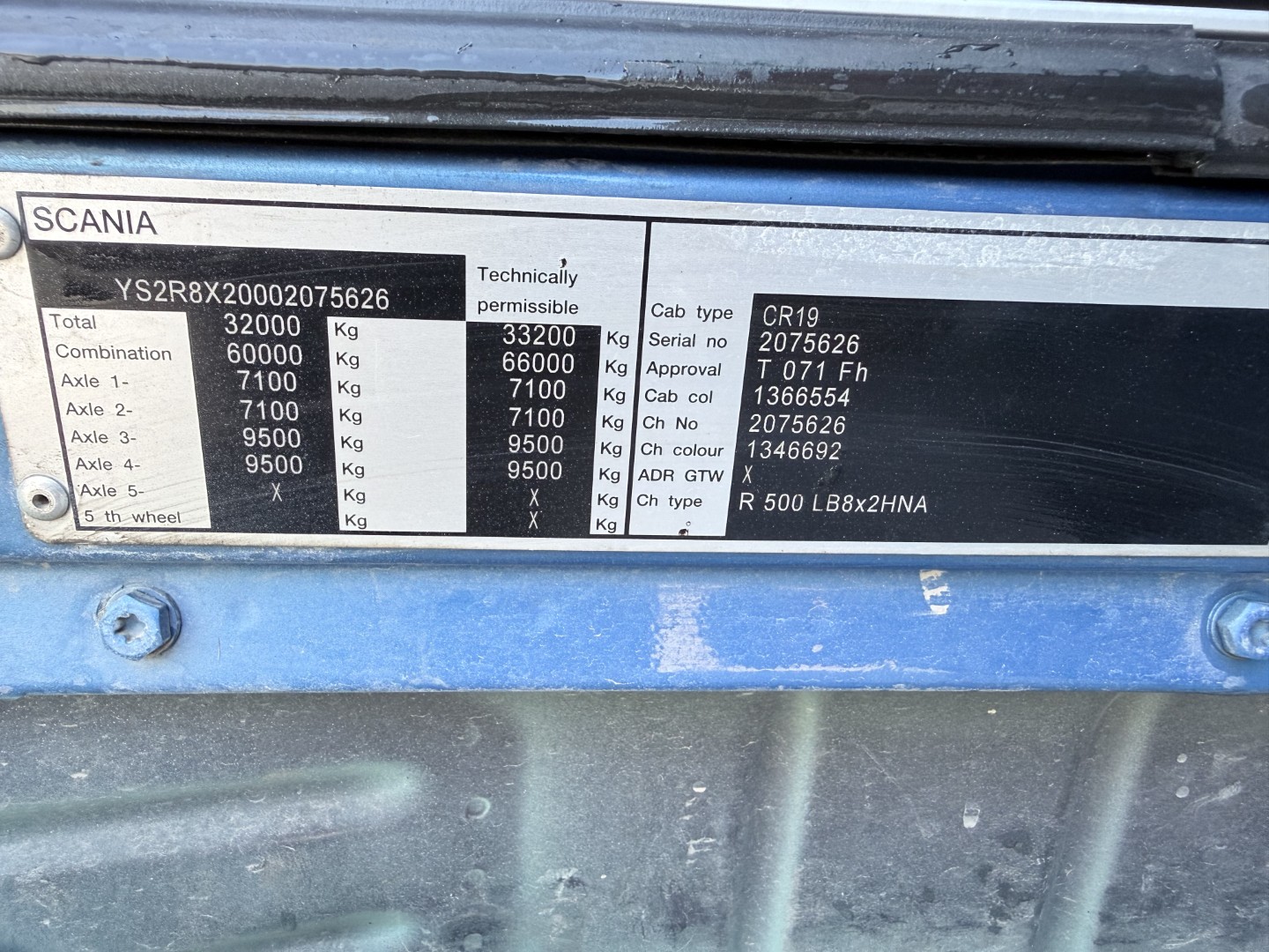 Scania R500 8x2 HNA wirehejs CR19 Highline Euro 5