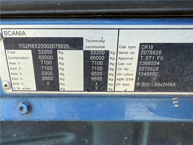 Scania R500 8x2 HNA Wirehejs CR19 Highline Euro 5