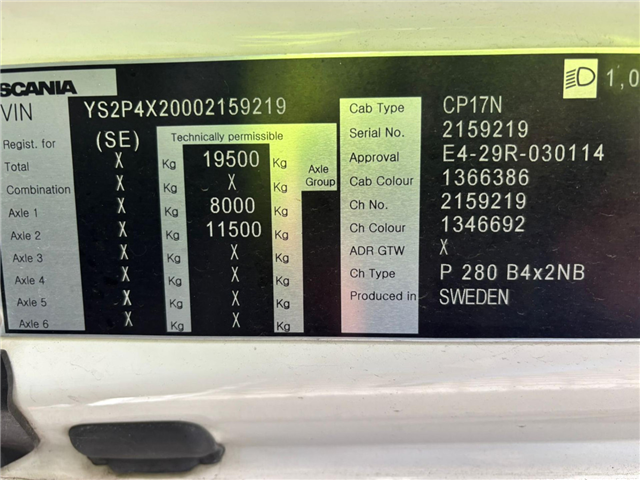 Scania P 280 B4x2NB Cooling