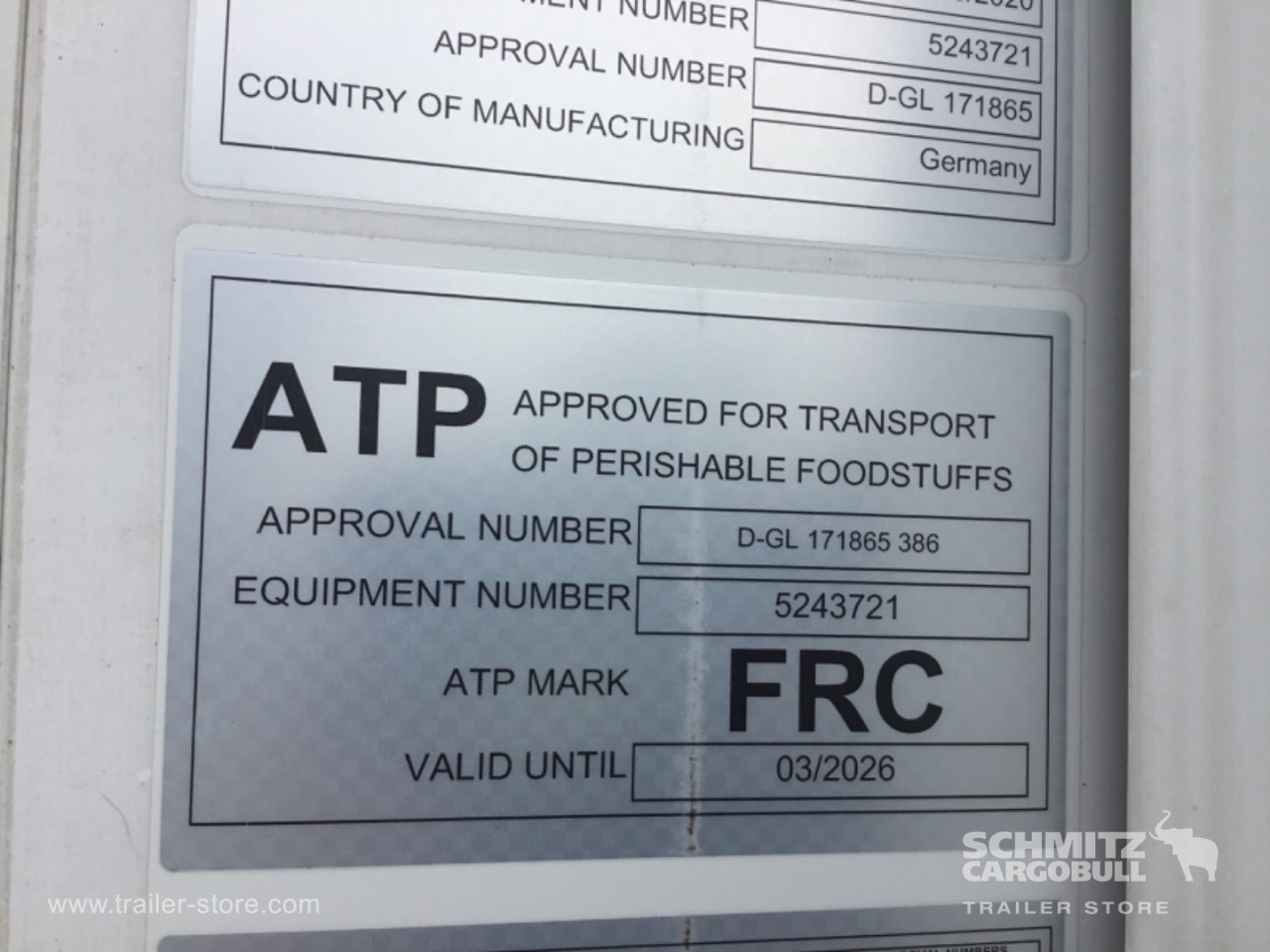 Schmitz Semi Reefer Meat hanging system