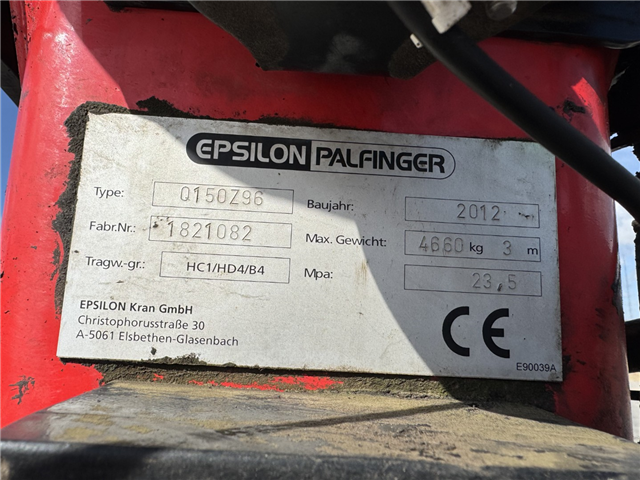 Volvo FM340 6x2*4 Hejs / Palfinger Epsilon 150Z96 (2012)