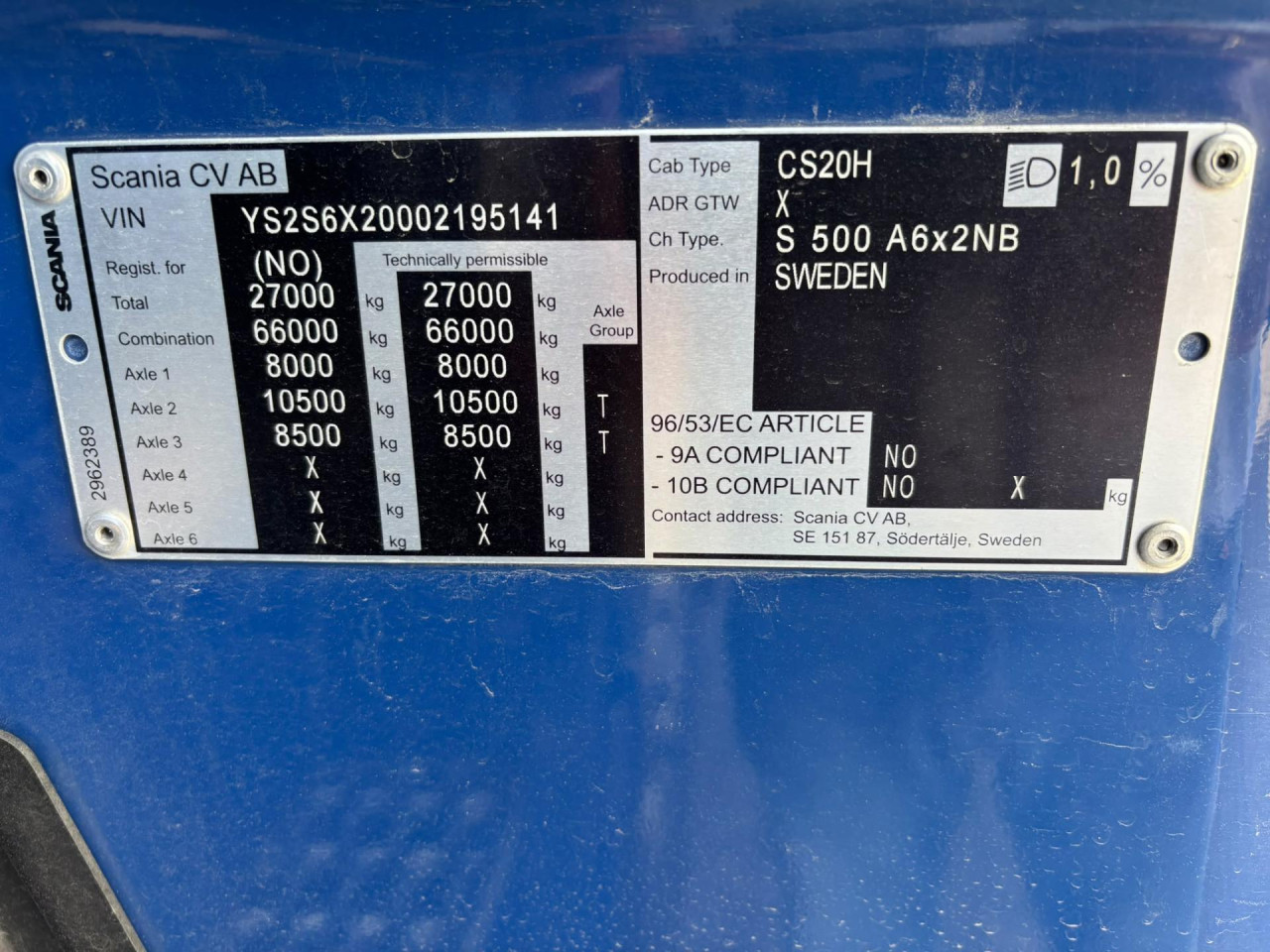 Scania S 500 A6x2NB