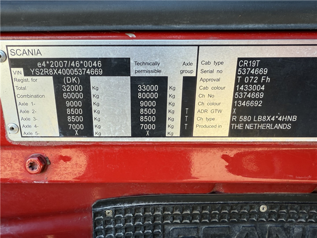 Scania R580 8x4*4 Kesla 21127 Skovbil