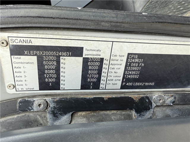 Scania P400 8x2*6 HMK Bilcon 24.000 l. ADR Euro 5