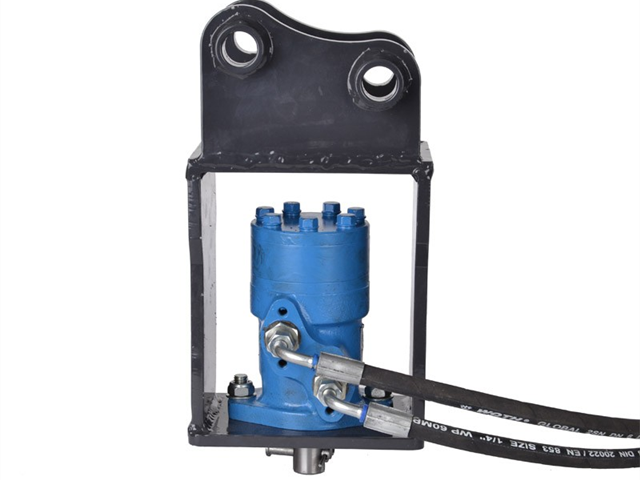 - Pælebor til minigraver - motor, slanger og 3 bor