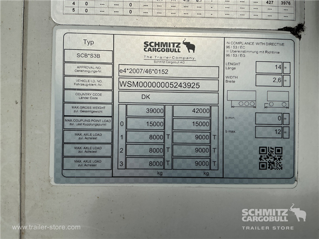 Schmitz Semi Reefer Meat hanging system
